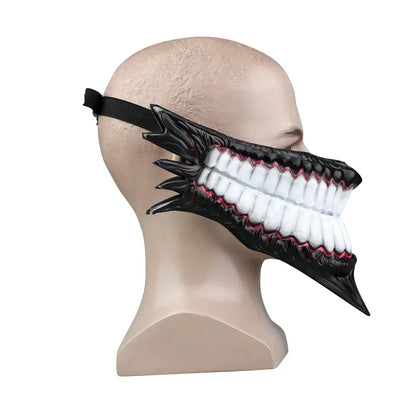 Máscara de miedo inspirada en el personaje Okarun de Dan Da Dan. Perfecto para Halloween, disfraces o eventos de cosplay. ¡Tamaño adulto, ideal para completar tu disfraz e impresionar a los fans del anime!