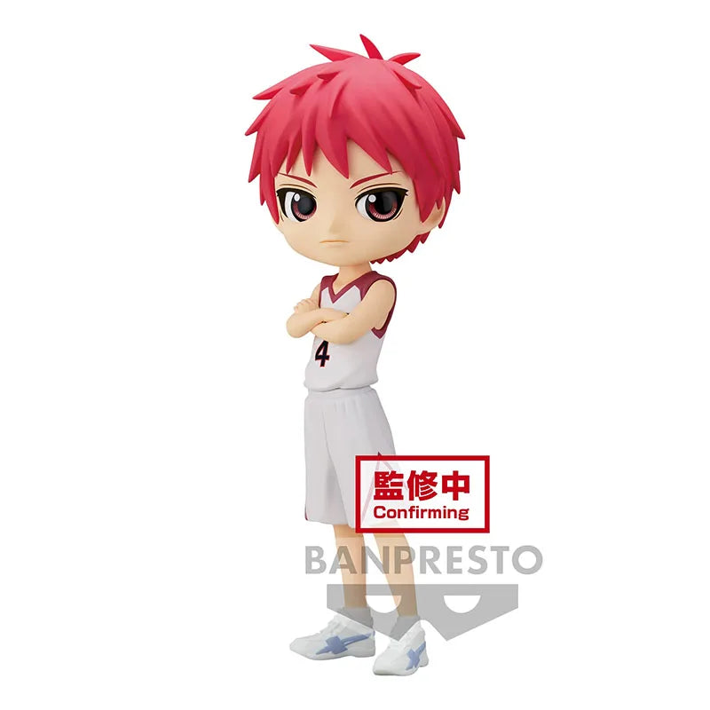 Figura de baloncesto Original Bandai Q posket Kuroko de 14cm | Akashi Seijuro y Midorima Shintaro. Auténtico modelo en caja, ideal para regalo o para coleccionistas de anime.