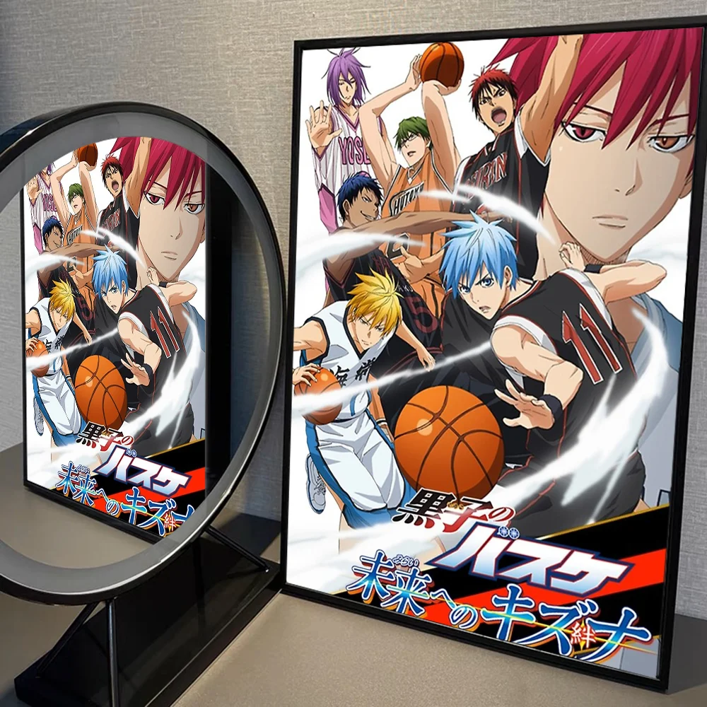 Posters Anime Kuroko No Basket | Stickers en papier blanc adhésif, parfaits pour décorer chambres, cafés ou bars avec un style kawaii. Idéal pour les fans d'anime