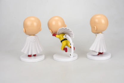 Figura One Punch Man de 10 cm | Figuras que representan a Saitama en 3 poses diferentes. Ideal para coleccionistas y fanáticos de One Punch Man. Perfecto como decoración o regalo.