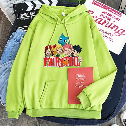 Sweat à capuche pour hommes et femmes inspiré de Fairy Tail. Ce pull en molleton est parfait pour l'automne et l'hiver, un incontournable pour les fans de manga