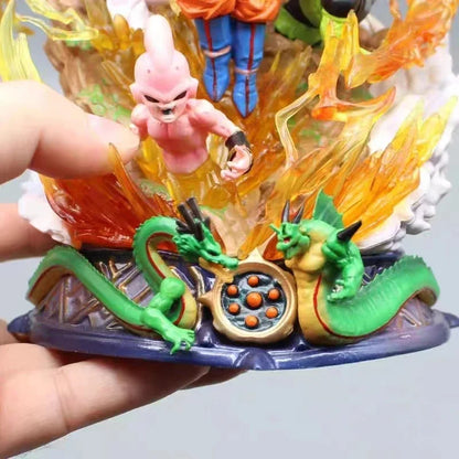 23cm Figurine Dragon Ball | Son Goku, Freezer, Cell, Boo et Shenron en action. Statue détaillée, parfaite pour les collectionneurs et les fans. Idéal comme cadeau