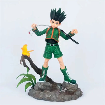 28cm Figurines Hunter X Hunter | Gon Freecss et Killua Zoldyck. Ces modèles détaillés sont parfaits pour les fans de l'anime, excellent cadeau ou pièce de collection