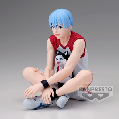 Figuras BANDAI BANPRESTO Kuroko's Basketball ÚLTIMO PARTIDO | Figuras de anime de Kuroko, Kagami, Aomine, Akashi, Murasakibara, Kise y Midorima en pose informal con el cachorro Kuro Junior. Ideal para aficionados y coleccionistas.
