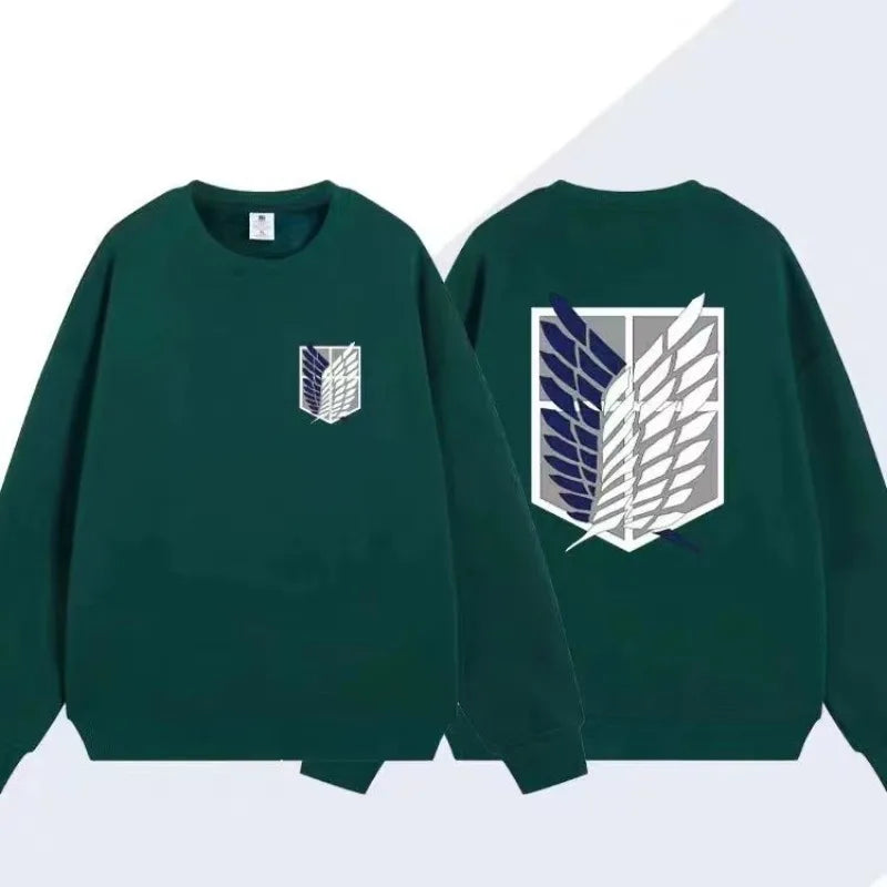 Kawaii Attack on Titan Sweatshirt - Wings of Liberty Loose and comfortable Attack on Titan sweatshirt with the symbol of the exploration battalion, perfect for fans, this round neck garment is a perfect gift for anime lovers 