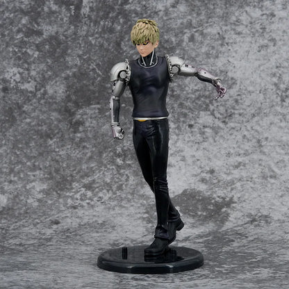 Figura One Punch Man de 21 cm | Figura detallada de Genos, héroe cyborg de One Punch Man. Perfecto para colecciones o como regalo para fanáticos del anime.