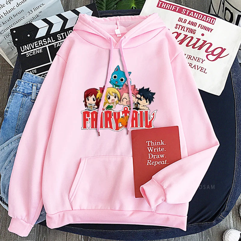 Sweat à capuche pour hommes et femmes inspiré de Fairy Tail. Ce pull en molleton est parfait pour l'automne et l'hiver, un incontournable pour les fans de manga
