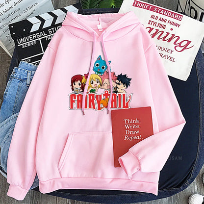 Sweat à capuche pour hommes et femmes inspiré de Fairy Tail. Ce pull en molleton est parfait pour l'automne et l'hiver, un incontournable pour les fans de manga