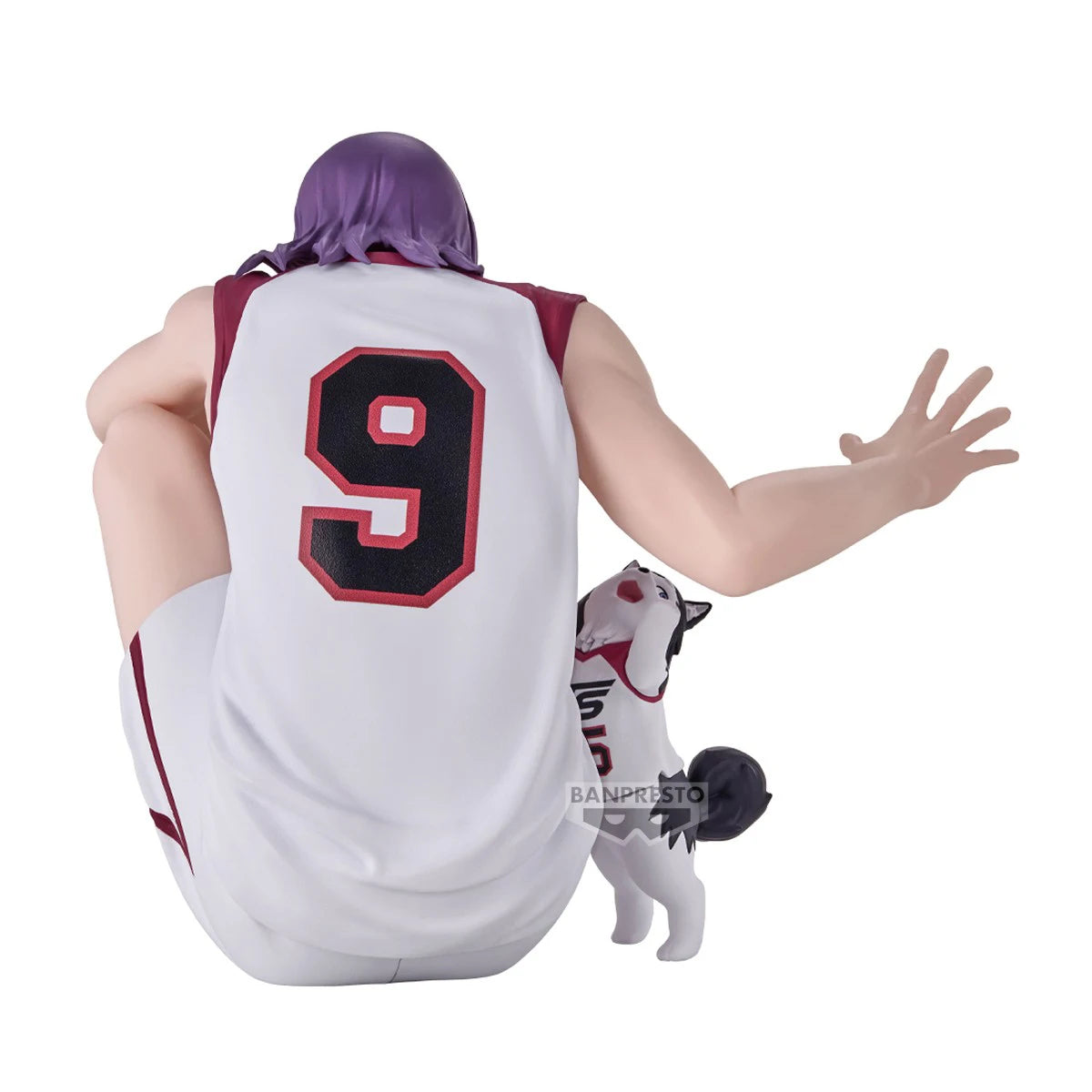 Figuras BANDAI BANPRESTO Kuroko's Basketball ÚLTIMO PARTIDO | Figuras de anime de Kuroko, Kagami, Aomine, Akashi, Murasakibara, Kise y Midorima en pose informal con el cachorro Kuro Junior. Ideal para aficionados y coleccionistas.