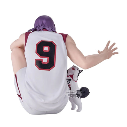 Figuras BANDAI BANPRESTO Kuroko's Basketball ÚLTIMO PARTIDO | Figuras de anime de Kuroko, Kagami, Aomine, Akashi, Murasakibara, Kise y Midorima en pose informal con el cachorro Kuro Junior. Ideal para aficionados y coleccionistas.