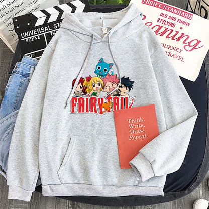 Sweat à capuche pour hommes et femmes inspiré de Fairy Tail. Ce pull en molleton est parfait pour l'automne et l'hiver, un incontournable pour les fans de manga