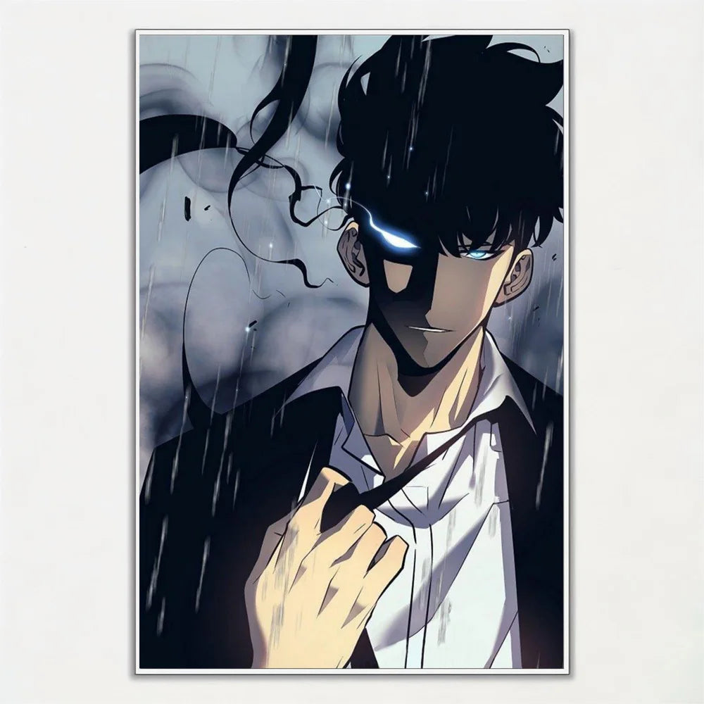 Solo Leveling Unframed Poster | Digital Art Poster for Wall Decor. Ideal for living room, bedroom, restaurant or kitchen. Perfect for anime fans and home decor lovers.