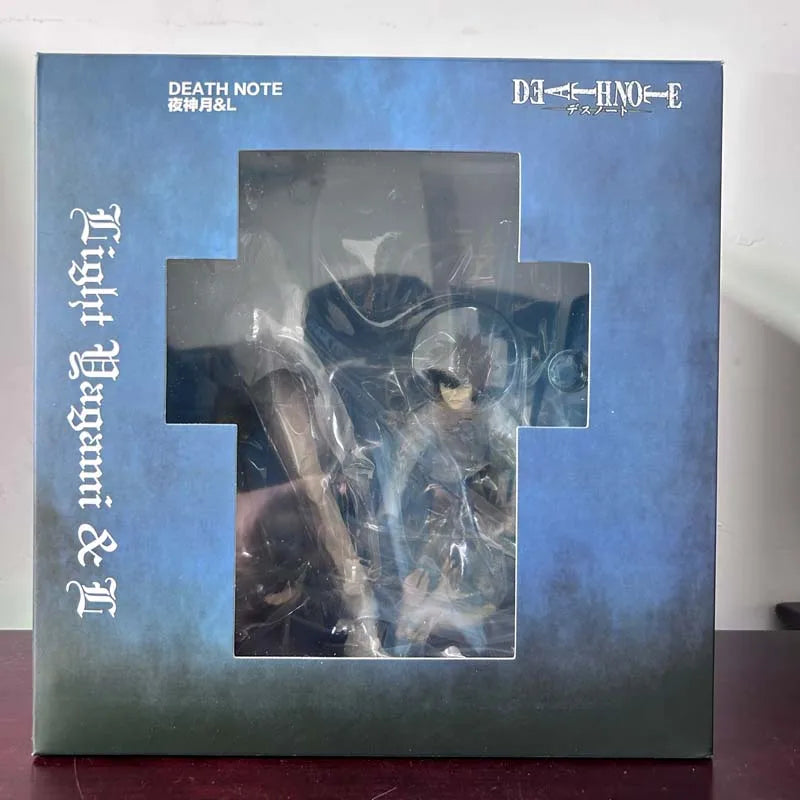 Figura de Death Note de 12-24 cm | Figuras de colección que representan a Light Yagami y L Lawliet de Death Note. Estos modelos de PVC son ideales para los fans del anime. Perfecto como decoración de habitaciones o regalo para niños y coleccionistas.