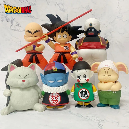 Figuras Dragon Ball de 14-21cm | Figuras: Goku, Pilaf, Chaozu, Oolong, Karin Sama y Mr. Popo. Perfecto para colecciones o como regalo para fans de Dragon Ball. 