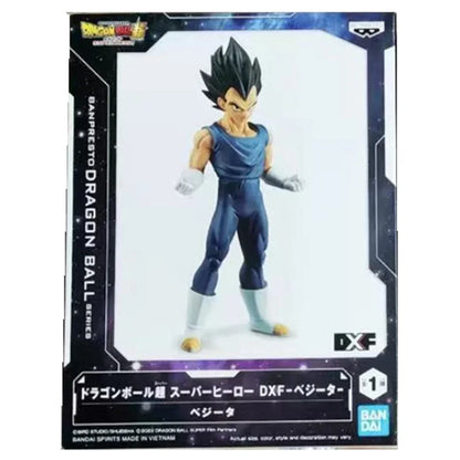 11cm Figurine Dragon Ball Super | Figurine officielle Banpresto DXF de Goku et Vegeta dans la version théâtrale de Dragon Ball Super: Super Hero. Modèle détaillé en PVC, parfait pour les collectionneurs et fans de l’anime