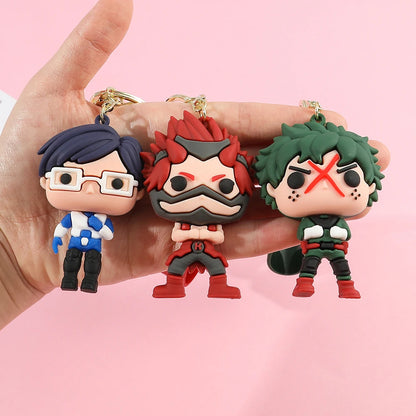 Añade un poco de estilo a tus accesorios con estos llaveros de silicona My Hero Academia. Son perfectos para personalizar tu mochila, llavero o coche. ¡Un regalo ideal para los fanáticos del anime!