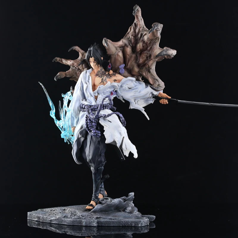 24cm Figurine Naruto | Figurine sur support de Sasuke Uchiha , modèle de collection idéale pour la décoration d'intérieur. Un incontournable pour les fans de Naruto