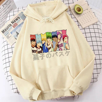 Kuroko no Basket Sudadera con capucha | Estilo urbano gráfico Y2K, inspirado en la moda Kpop. Cómodo, estético e ideal para hombres/mujeres y fanáticos del anime.