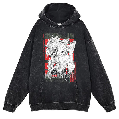 Hoodie vintage lavé inspiré de Dan Da Dan, un incontournable pour les fans du manga. Avec son design oversize et son style streetwear. Confortable et stylé, il est parfait pour les hommes et les femmes qui souhaitent afficher leur amour pour l'anime