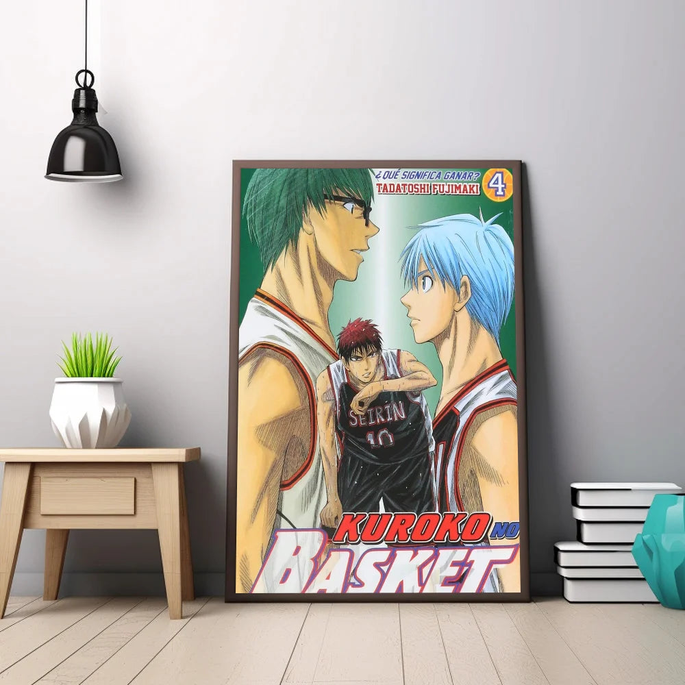 Posters Anime Kuroko No Basket | Stickers en papier blanc adhésif, parfaits pour décorer chambres, cafés ou bars avec un style kawaii. Idéal pour les fans d'anime