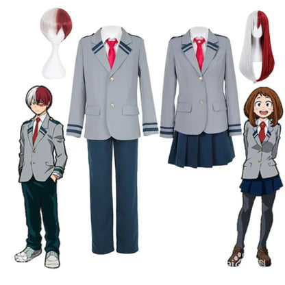 Cosplay completo de UA Hero Academy del uniforme escolar de los héroes del anime. Perfecto para cosplay y eventos como Halloween. Unisex, ideal para los fans de Boku No Hero Academia.