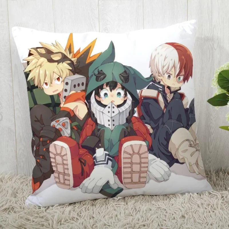 Funda de almohada My Hero Academia de 45*45cm. Ideal para decorar una habitación, un coche o una cama. Un regalo perfecto para los fanáticos del anime.