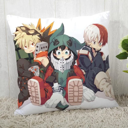 Funda de almohada My Hero Academia de 45*45cm. Ideal para decorar una habitación, un coche o una cama. Un regalo perfecto para los fanáticos del anime.