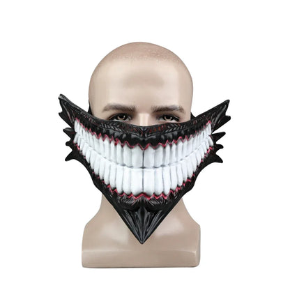 Máscara de miedo inspirada en el personaje Okarun de Dan Da Dan. Perfecto para Halloween, disfraces o eventos de cosplay. ¡Tamaño adulto, ideal para completar tu disfraz e impresionar a los fans del anime!