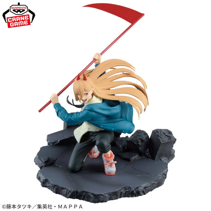Figura original Bandai Banpresto de 12-14 cm (edición Vibration Stars) Chainsaw Man | Modelos de PVC de Denji y Power en acción. Perfecto como juguete de acción, regalo o coleccionable para fans.