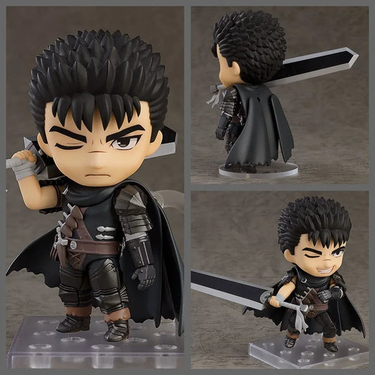 Figura Q Version de 10cm de Guts, el Espadachín Negro, inspirada en el anime Berserk. Con su espada icónica y su postura dinámica, esta figura es un modelo perfecto para coleccionistas y fanáticos del universo Berserk.