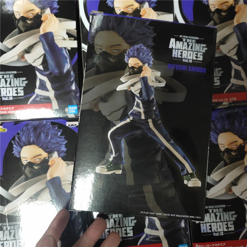 Figura Banpresto My Hero Academia de 16 cm | Figura de Shinso Hitoshi de la colección The Amazing Heroes (Vol. 18). Fabricada en PVC de alta calidad, esta figura es un modelo detallado, ideal para coleccionistas y fanáticos del anime.