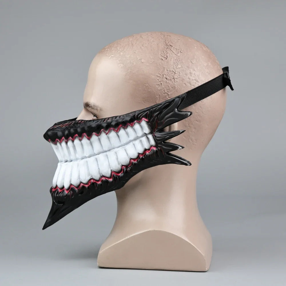 Máscara de miedo inspirada en el personaje Okarun de Dan Da Dan. Perfecto para Halloween, disfraces o eventos de cosplay. ¡Tamaño adulto, ideal para completar tu disfraz e impresionar a los fans del anime!