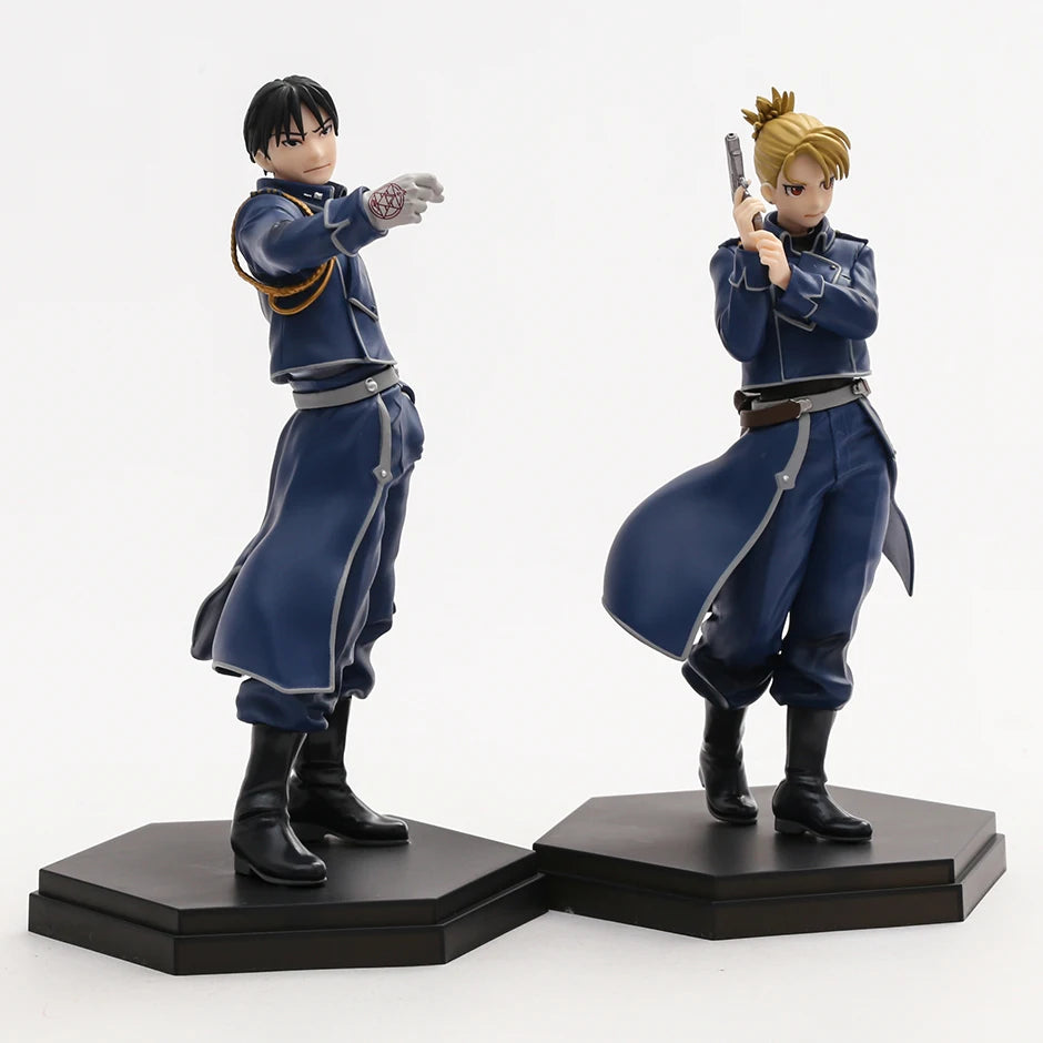17cm Figurine Fullmetal Alchemist | Figurines POP UP PARADE détaillées de Roy Mustang et Riza Hawkeye. Idéal pour les fans et collectionnuers de l'anime