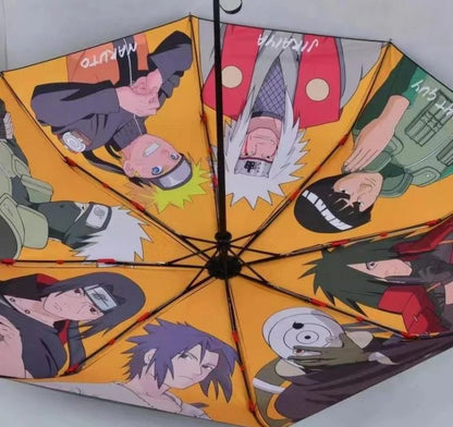 28.5*3*3cm Parapluie Naruto avec mécanisme automatique personnages du village de konoha et de l'akatsuki