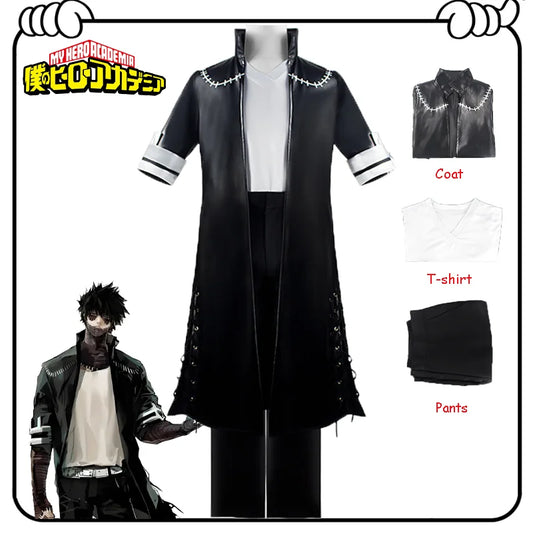 Adopta el aspecto de Toya Todoroki, uno de los villanos más formidables de My Hero Academia, con este disfraz de cosplay que incluye un abrigo negro, una camisa y pantalones. Perfecto para convenciones, Halloween o eventos temáticos.