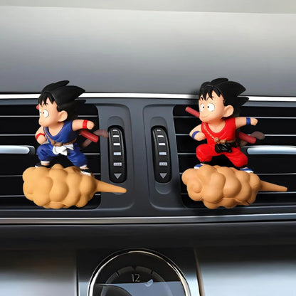 3*5.5cm Figurine Son Goku de Dragon Ball pour ventilation de voiture. Modèle sur nuage magique, une adorable décoration de voiture et un cadeau parfait pour les fans !