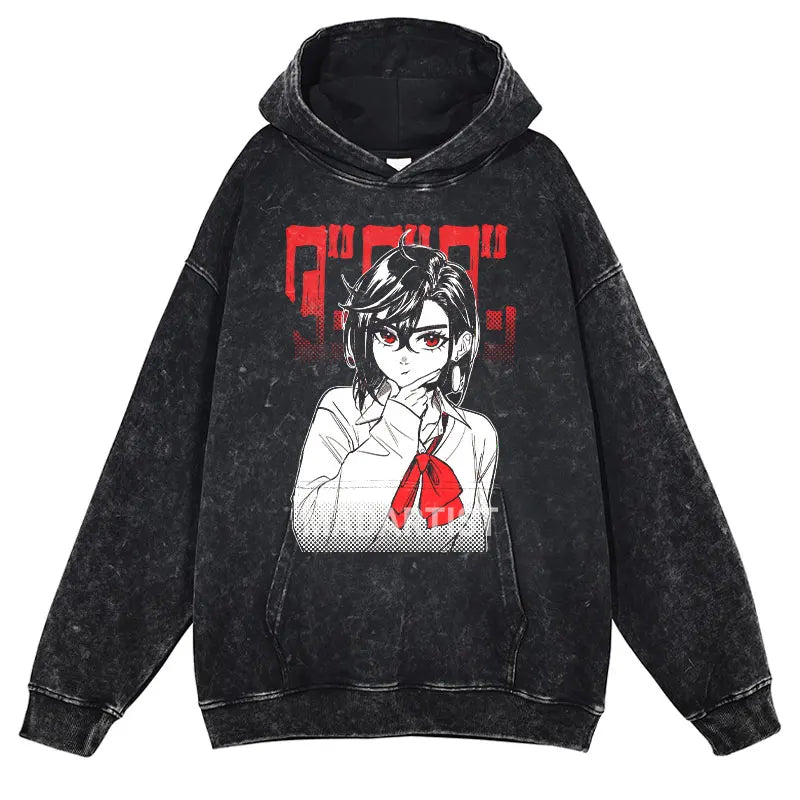Hoodie vintage lavé inspiré de Dan Da Dan, un incontournable pour les fans du manga. Avec son design oversize et son style streetwear. Confortable et stylé, il est parfait pour les hommes et les femmes qui souhaitent afficher leur amour pour l'anime