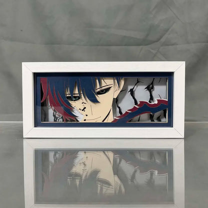 Caja de luz LED de nivelación individual | Caja de luz con recorte de papel de Sung Jin-Woo de Solo Leveling. Ideal como decoración, juguete o regalo para niños y fanáticos del anime.