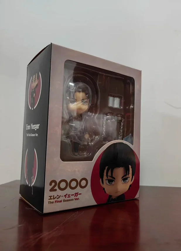 Figura Ataque a los Titanes de 10 cm | Figura coleccionable de Eren Jaeger de la última temporada de Attack on Titan, ideal como modelo de colección para fans y perfecto como regalo de Navidad. 