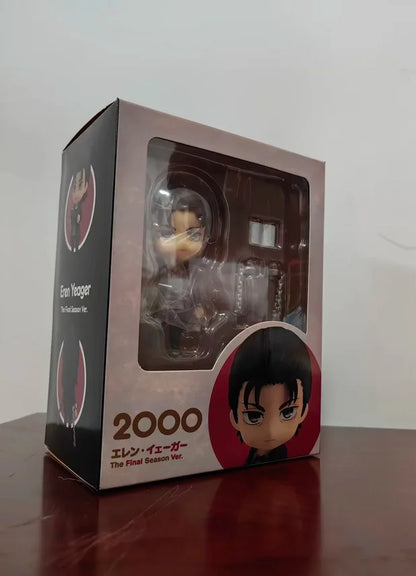 Figura Ataque a los Titanes de 10 cm | Figura coleccionable de Eren Jaeger de la última temporada de Attack on Titan, ideal como modelo de colección para fans y perfecto como regalo de Navidad. 