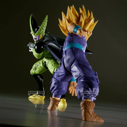 10-13cm Figurine Dragon Ball Z | Figurine officielle Banpresto de la gamme Match Makers représentant Gohan affrontant Cell. Modèle en PVC détaillé, idéal pour les collectionneurs et fans de DBZ