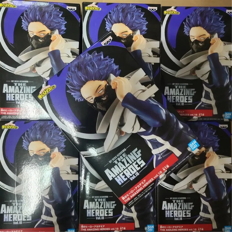 Figura Banpresto My Hero Academia de 16 cm | Figura de Shinso Hitoshi de la colección The Amazing Heroes (Vol. 18). Fabricada en PVC de alta calidad, esta figura es un modelo detallado, ideal para coleccionistas y fanáticos del anime.