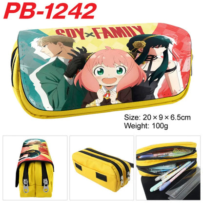 Kit ESPÍA×FAMILIAR | Estuche grande inspirado en Spy x Family, perfecto para guardar material escolar y maquillaje. Diseñado para estudiantes y fanáticos del anime, este estuche kawaii es un gran regalo práctico y elegante. 
