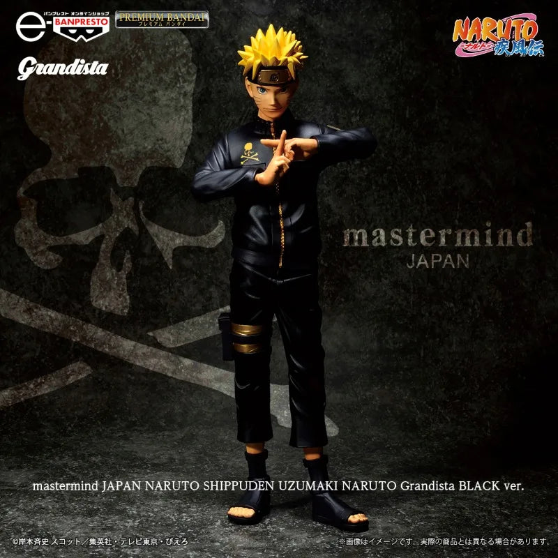 27cm Figurine originale BANDAI BANPRESTO (Grandista Shinobi Relations Naruto Black Version) en édition limitée à 3 exemplaires, modèle de collection rare idéal pour les collectionneurs et les plus grand fans de Naruto