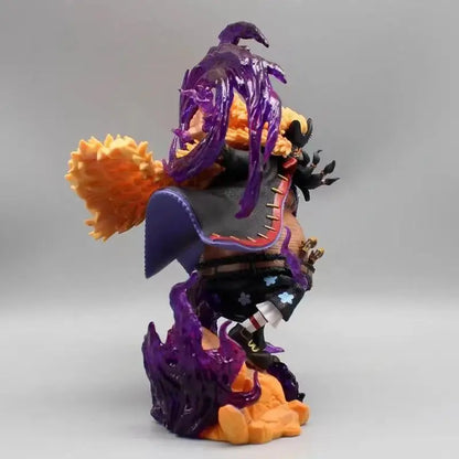 Figura de una pieza de 22 cm | Figura que representa a Barbanegra (Marshall D. Teach) del manga One Piece. Ideal para coleccionistas y como decoración de interiores. Perfecto para completar una colección o regalar a los fans de One Piece. 