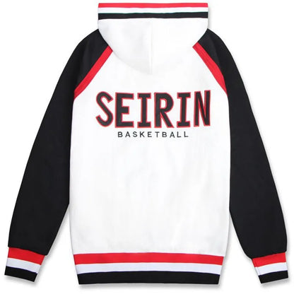 Hoodie Kuroko No Basuke SEIRIN | Sweatshirt de sport avec capuche, inspiré des uniformes de basketball de Kagami Taiga et Kuroko Tetsuya. Parfait pour le cosplay, les activités en extérieur ou les fans d'anime