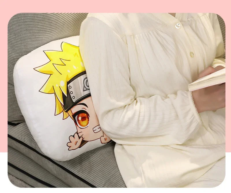42*27cm Coussin Poupées Anime Naruto : adorables figurines de Sasuke, Kakashi, Itachi et Uzumaki Naruto. Parfait pour les fans de Kawaii !