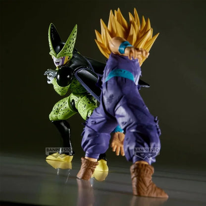 10-13cm Figurine Dragon Ball Z | Figurine officielle Banpresto de la gamme Match Makers représentant Gohan affrontant Cell. Modèle en PVC détaillé, idéal pour les collectionneurs et fans de DBZ