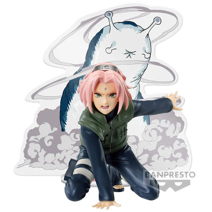 Figura Bandai Banpresto de 12 cm (Edición Panel Spectacle) Naruto Shippûden | Figura de colección que representa a Haruno Sakura. Un modelo detallado y dinámico, perfecto para fans del anime y como regalo para niños.