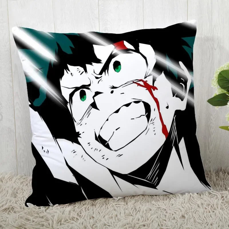 Funda de almohada My Hero Academia de 45*45cm. Ideal para decorar una habitación, un coche o una cama. Un regalo perfecto para los fanáticos del anime.
